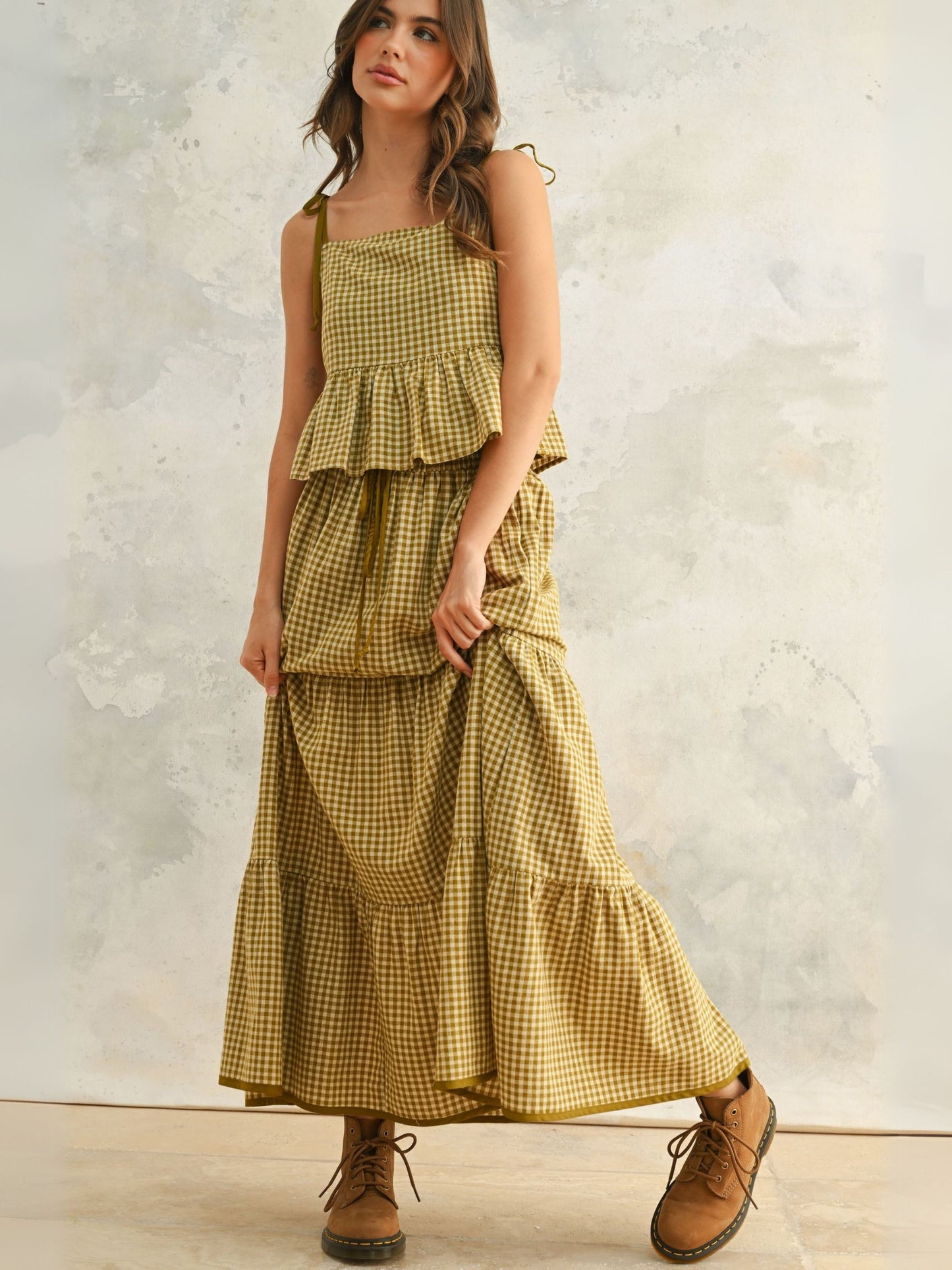 Lemon Grass Gingham Top