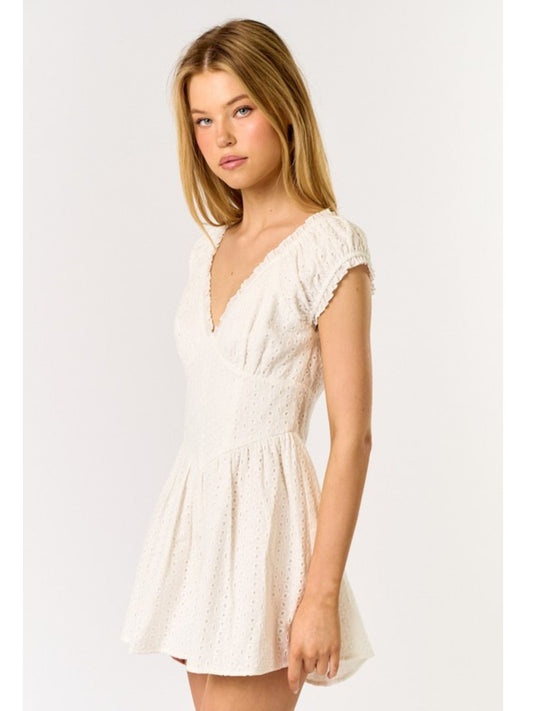 Lucia Cotton Eyelet Romper