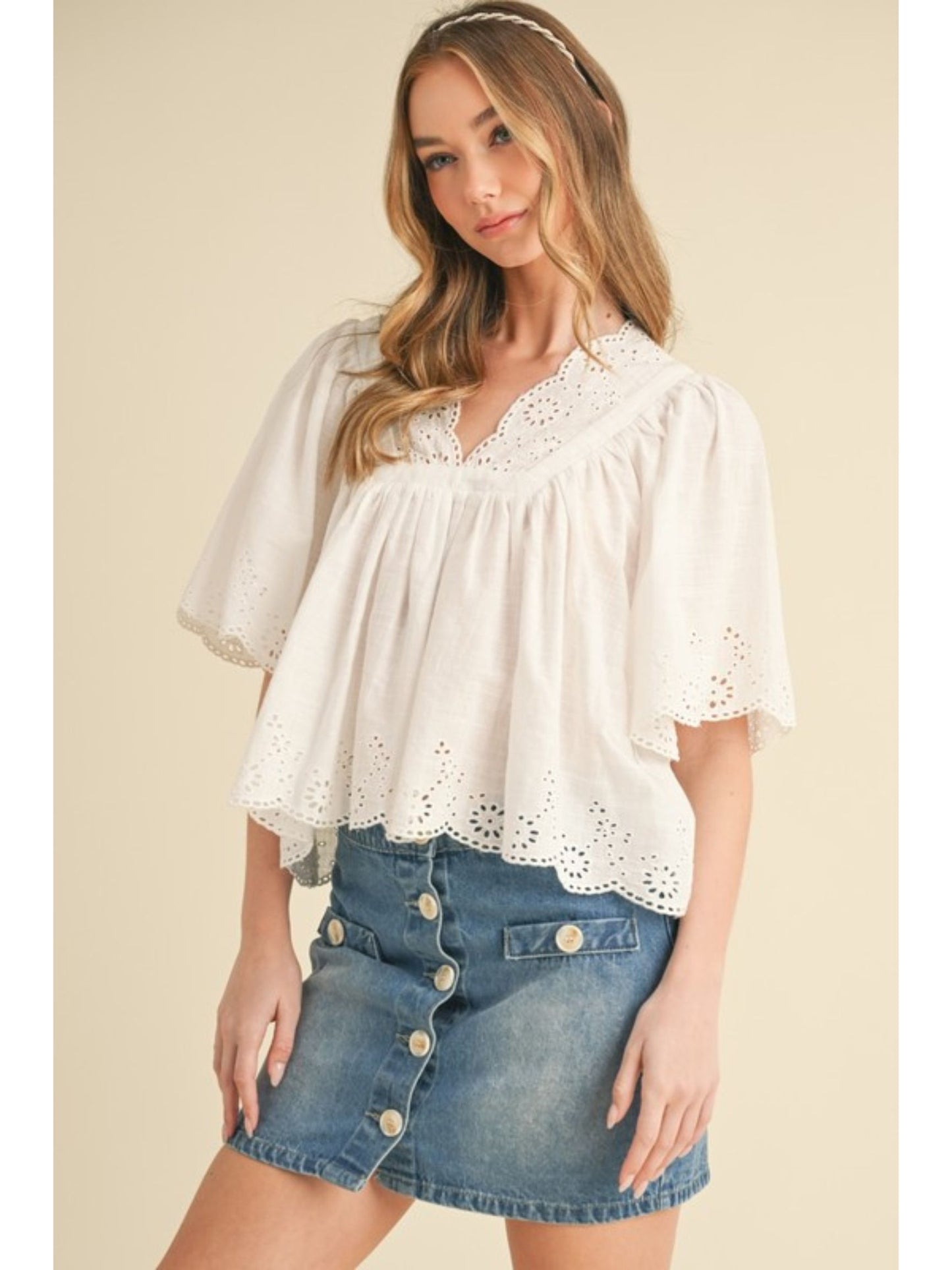 Amore Embroidered Top
