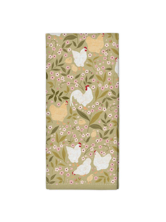 Chicken Fields Tea Towel