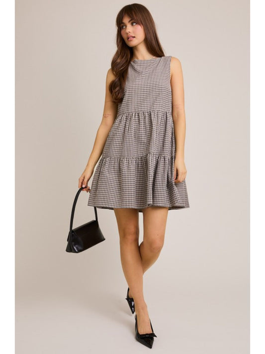 Julietta Boat Neck Tiered Dress