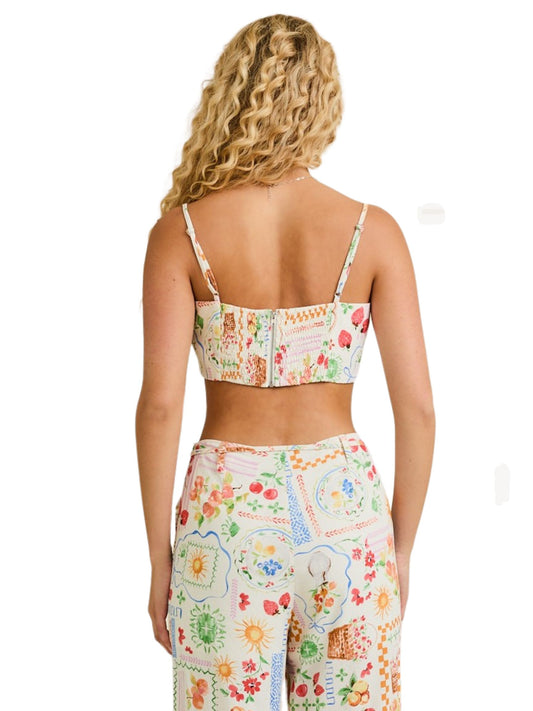 Santorini Pattern Top