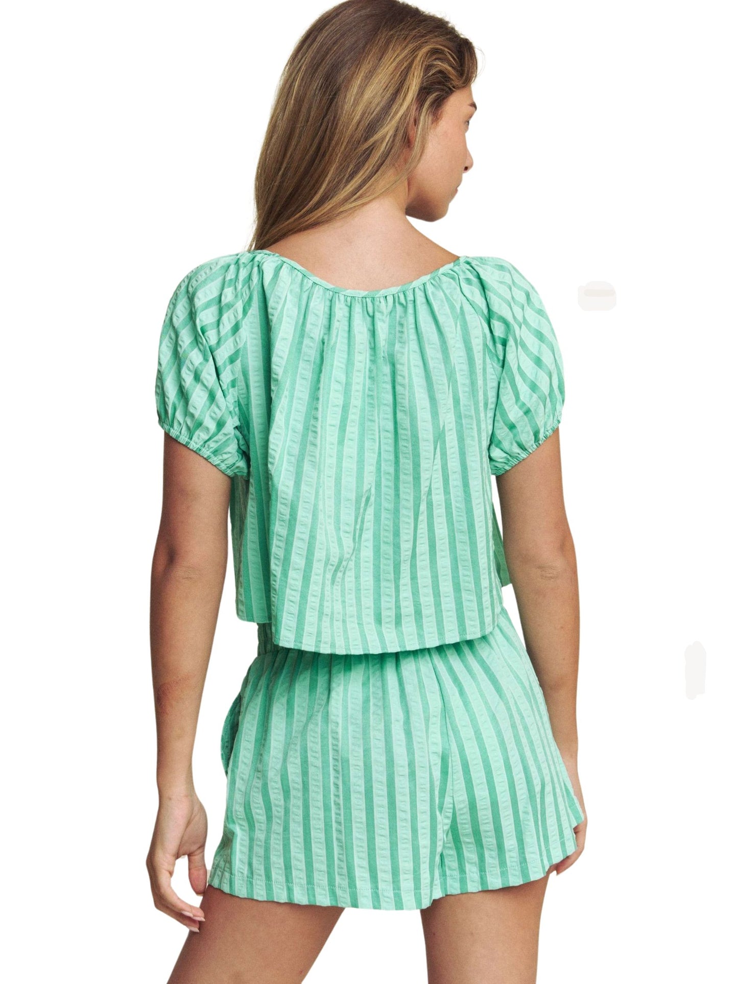 Minty Stripe Top