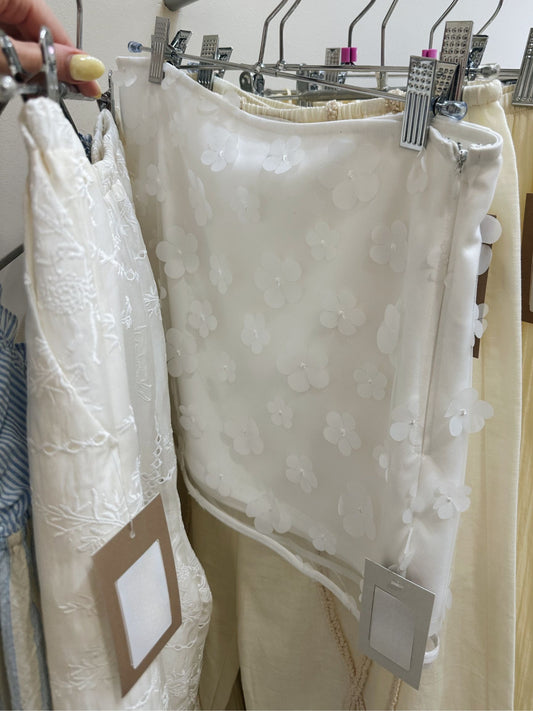 Floral Applique Mini Skirt