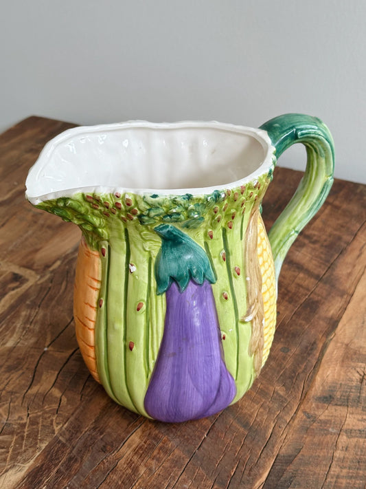 Vintage Summer Veggie Pitcher