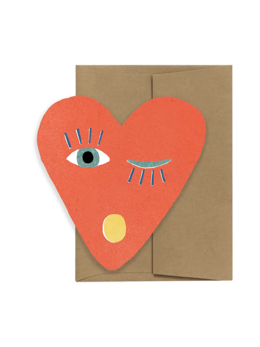 Heart Blink Cut Card
