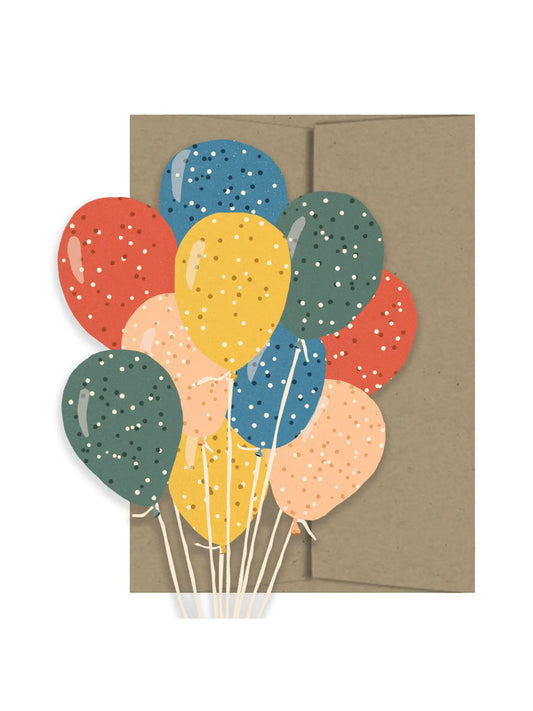 Party Balloons Cut Card