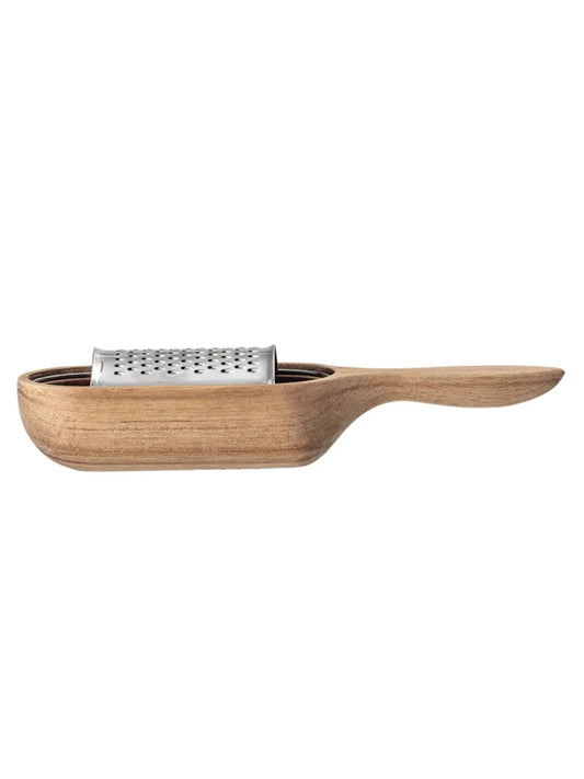 Wood and Stainless Steel Cheese Grater