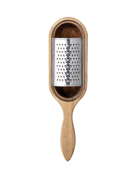 Wood and Stainless Steel Cheese Grater