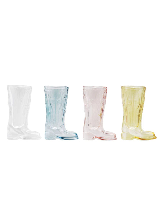 Glass Cowboy Boot Shaped Mini Vase/Shot Glass