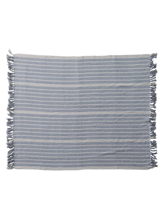 Coastal Woven Recycled Cotton Blend Throw