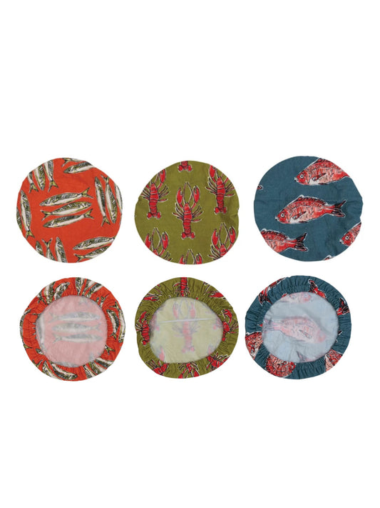 Reusable Cotton Food Cover w/ Pattern