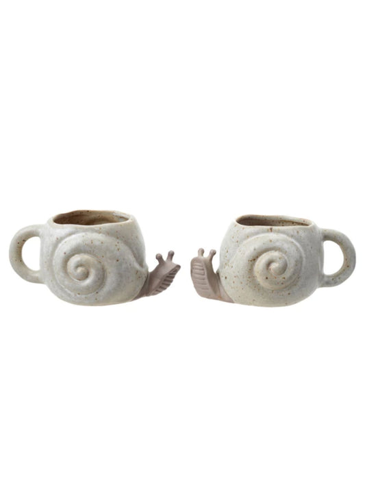 Stoneware Snail Shaped Mug