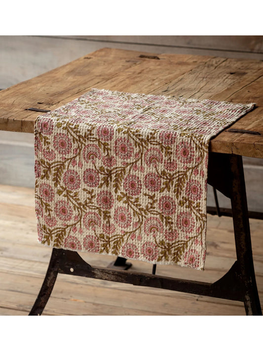 Clematis Botanical Print Cotton Dish Towel