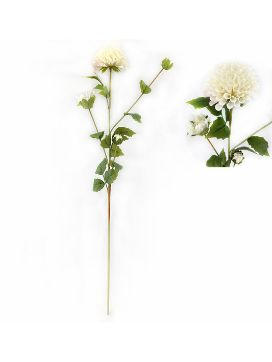 Faux Dahlia Flower White