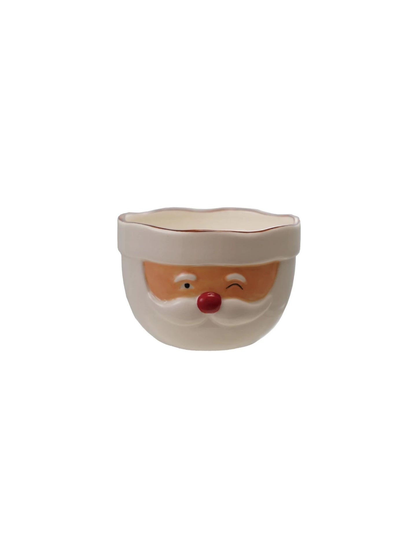 Stoneware Santa Head Shaped Mixing Bowl