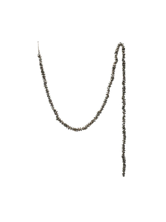 Foam Ball Garland with Glitter, Champagne Finish