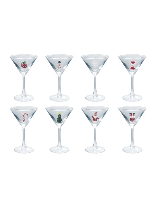 4 oz. Martini Glass with Hand-Blown Holiday Figure