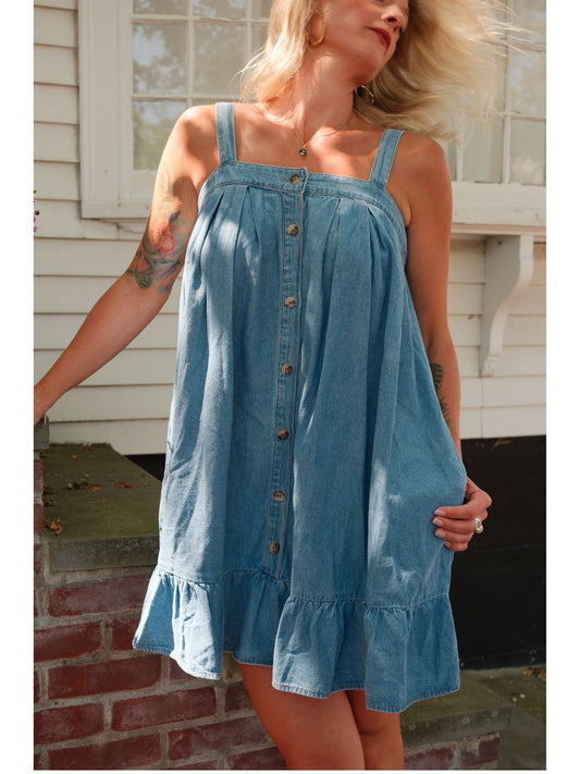 Gina Button Up Denim Dress
