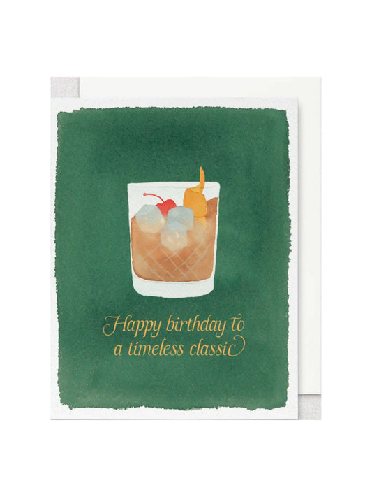Timeless Classic Old Fashioned Birthday Card