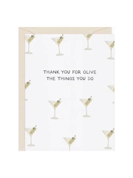 Olive the Things Martini Card