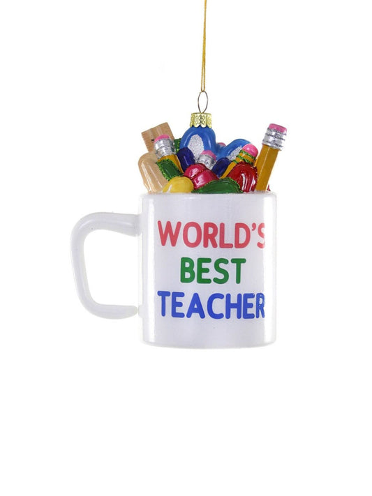 World's Best Teacher Mug Ornament