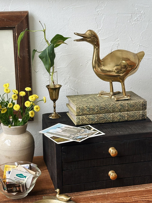 Vintage Brass Duck