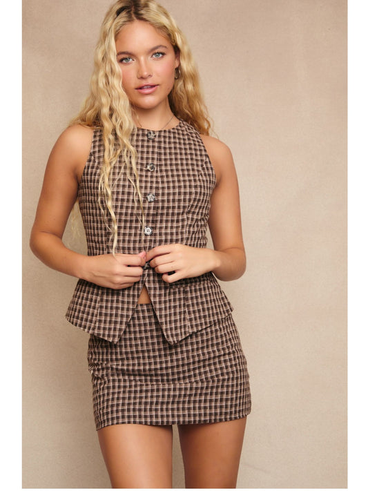 Elizabeth Gingham Vest Top