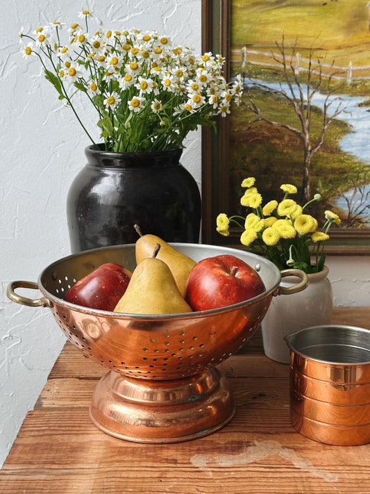 Vintage Brass Colander