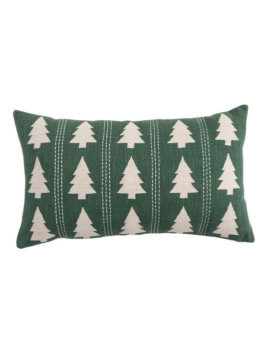 Lumbar Pillow with Trees Pattern