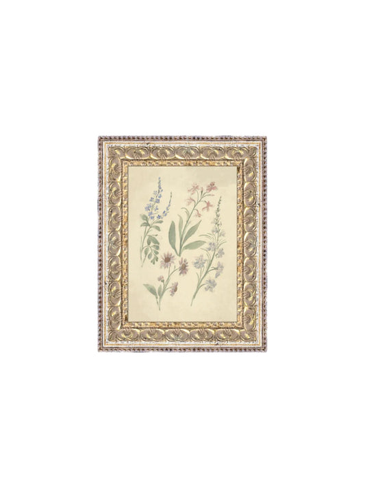 Pink & Blue Wildflowers Framed Picture