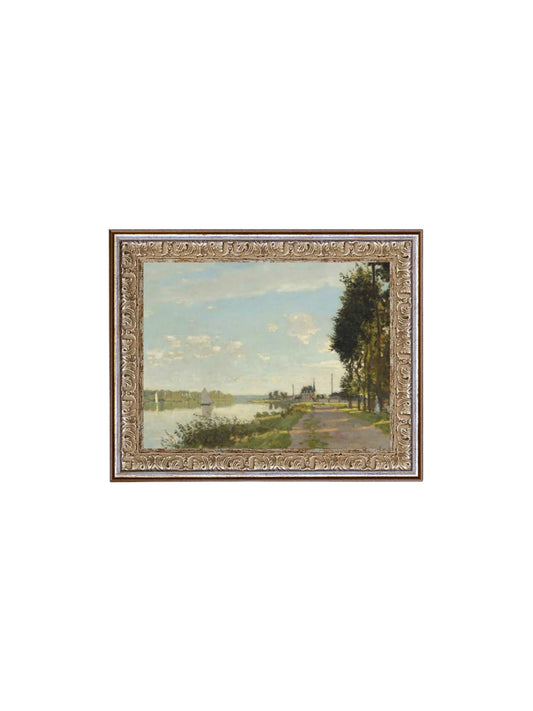 Riverside Walk At Argenteuil Framed Picture 10x8