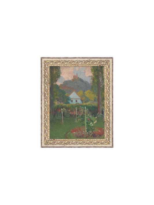 Cottage Under The Castle Framed Picture 8x10