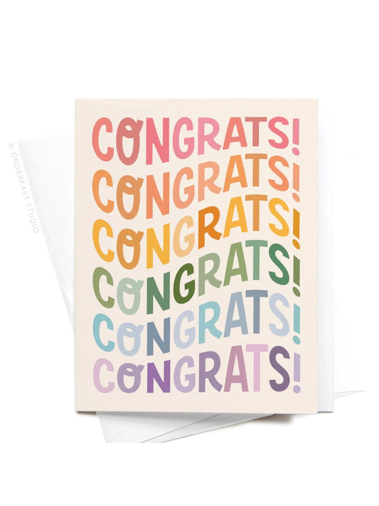 Congrats Wonky Type Greeting Card