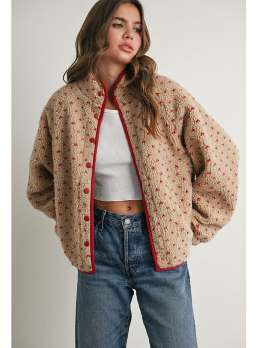 High Pile Fleece Puffer Jacket