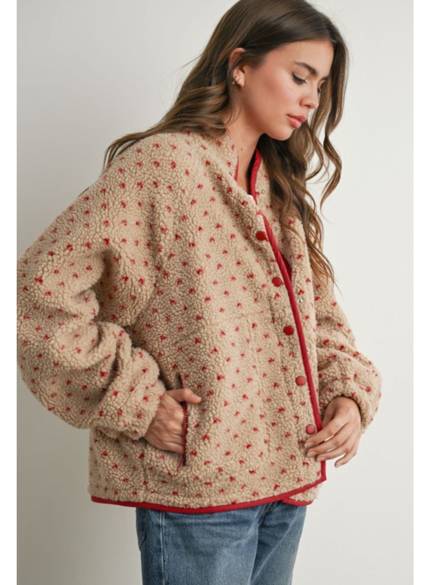 High Pile Fleece Puffer Jacket
