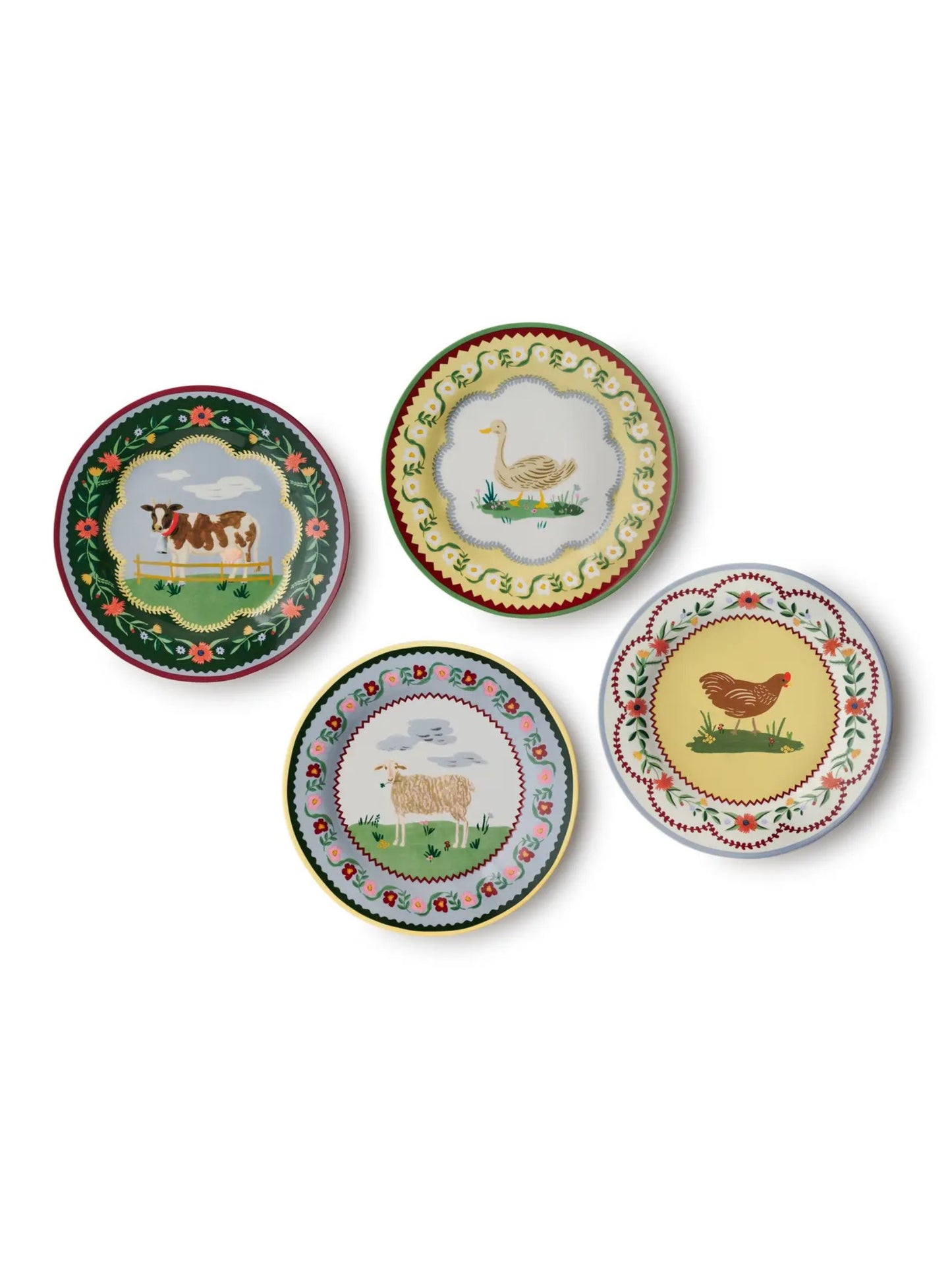 Home Sweet Home Porcelain Dessert Plate Set Of 4