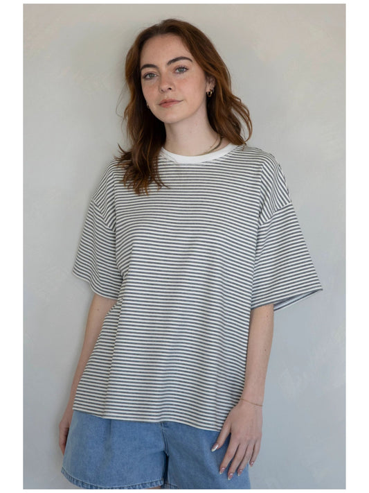 Autumn Striped Oversized Shirt