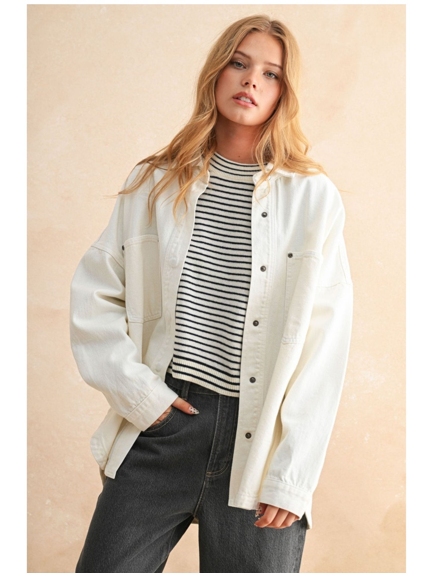 Lilly Button Denim Shacket