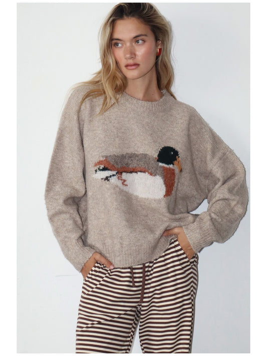Duck Graphic Knit Sweater