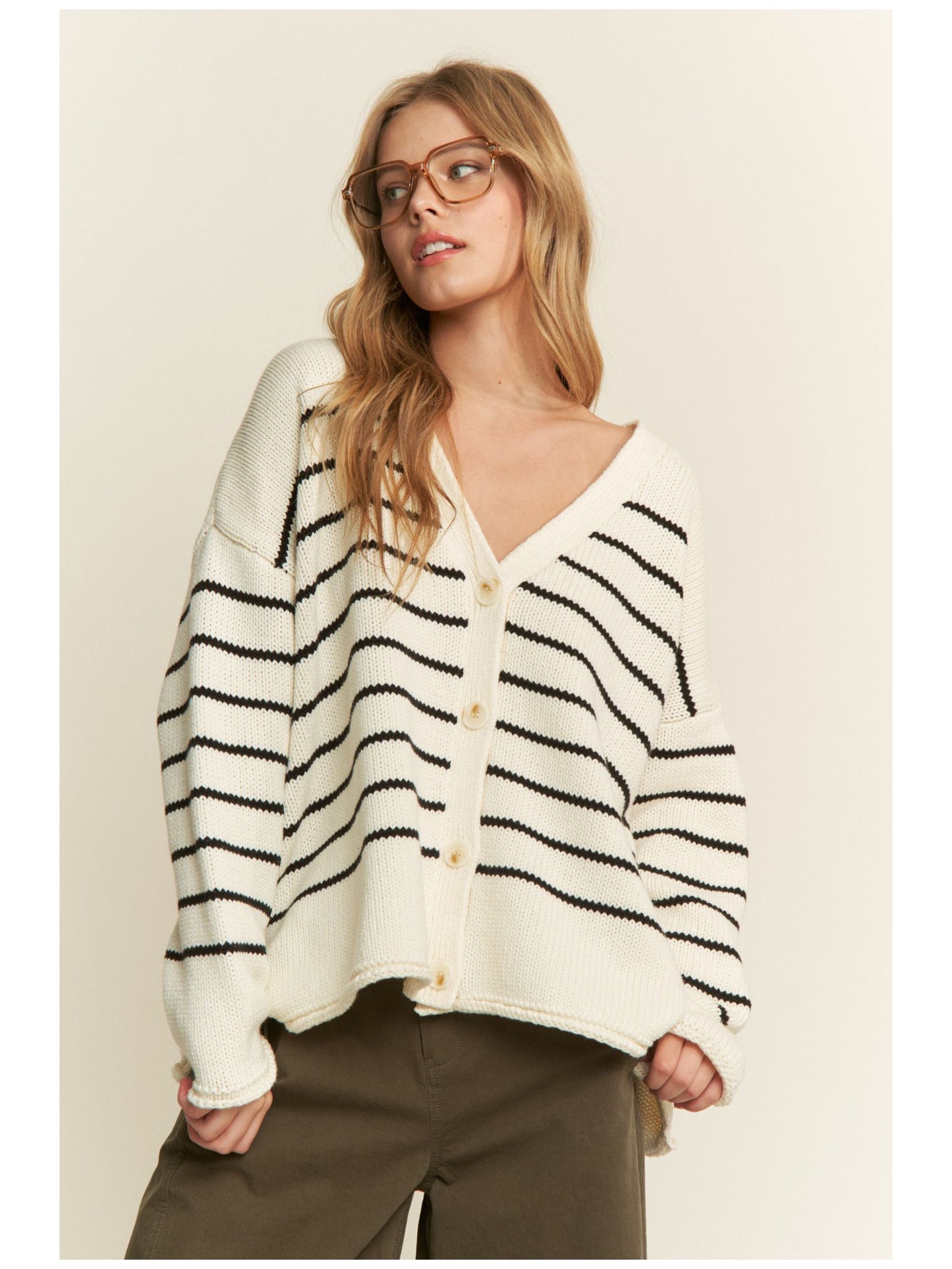 Camille Stripe Cardigan