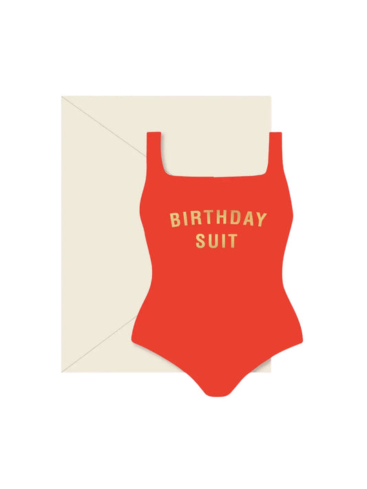 Birthday Suit Flat Greeting Card