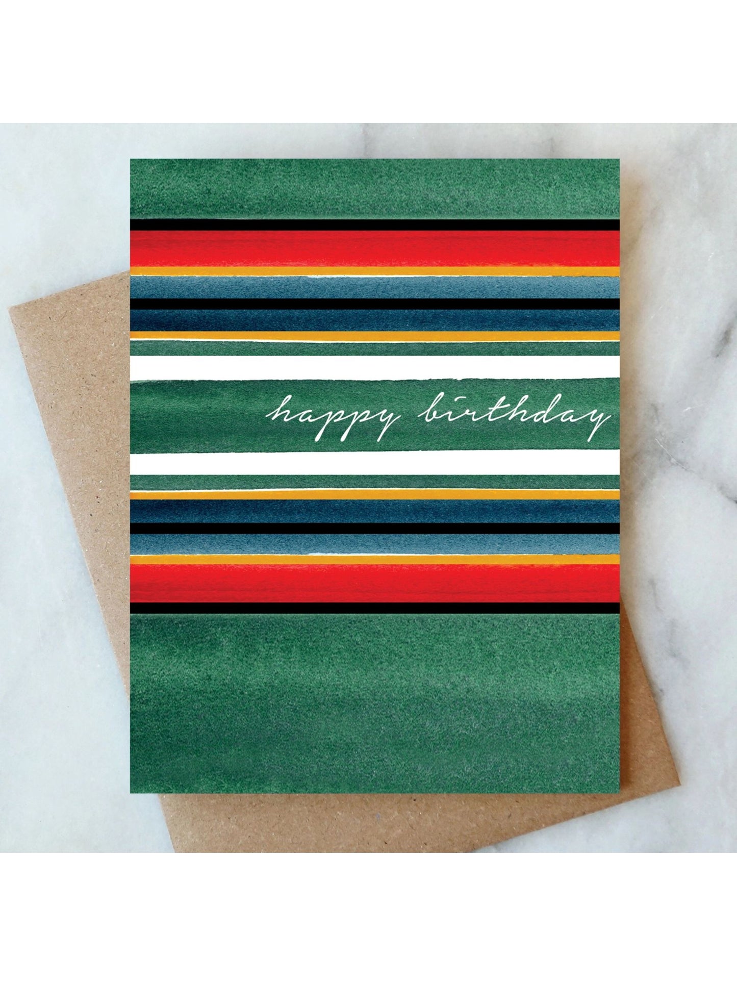Blanket Stripe Birthday Greeting Card