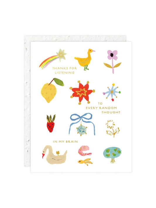 Random Thoughts - Love + Friendship Card