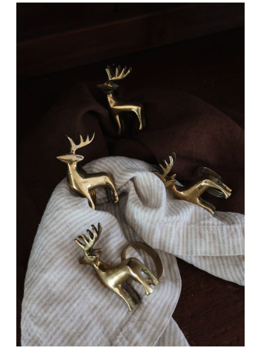 Vintage Reindeer Napkin Rings