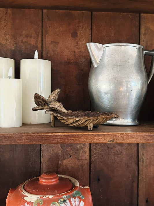 Vintage Cast Iron Bird Dish