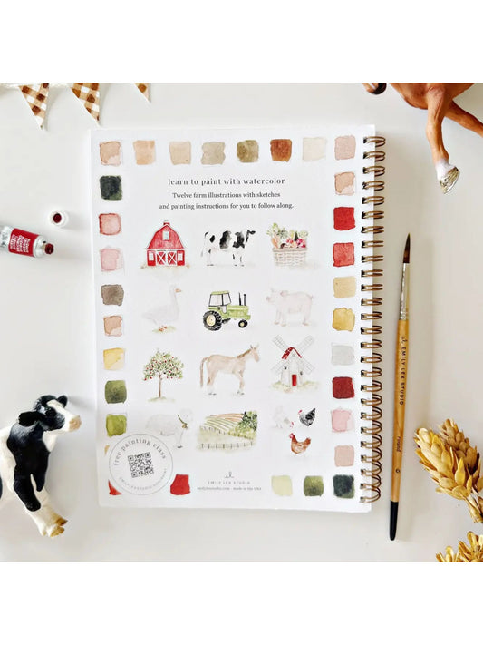 Farm Watercolor Workbook
