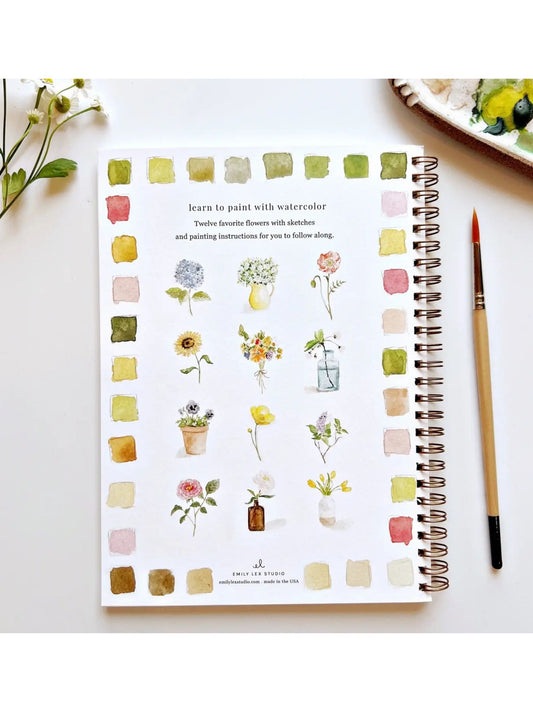 Flowers Watercolor Workbook