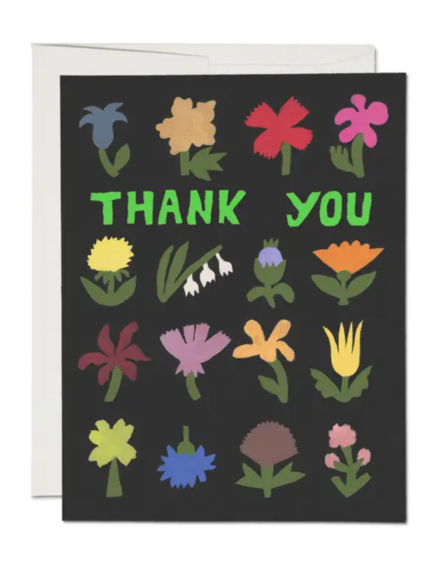 Little Flowers thank you greeting card