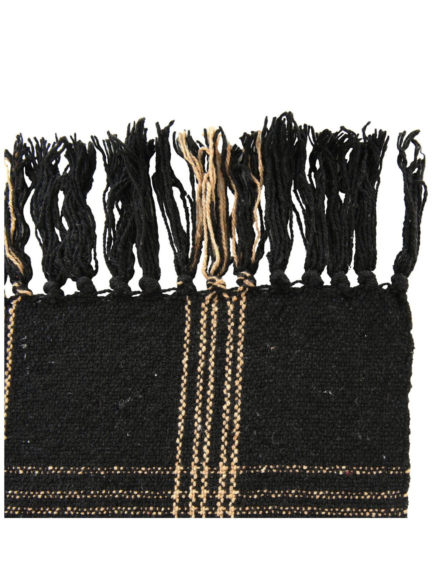 Woven Cotton Blend Throw w/ Fringe